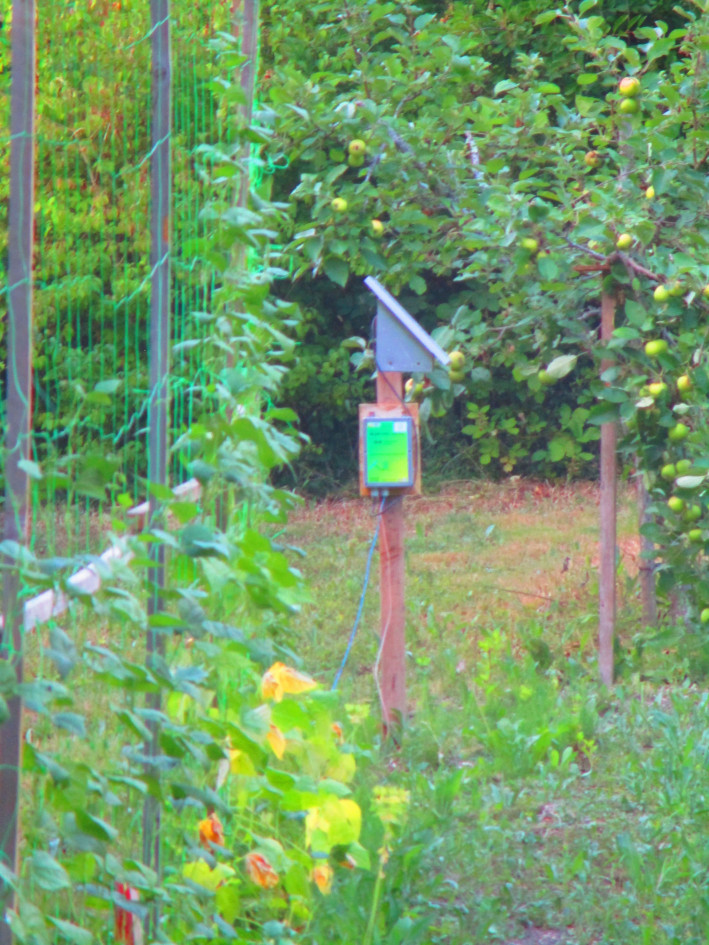 The Plantonic 300 and its solar panel at 45°